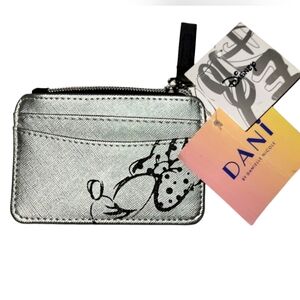 DISNEY Minnie Mouse ID Credit Debit Card Holder Case Zip Coin Purse Wallet NWT